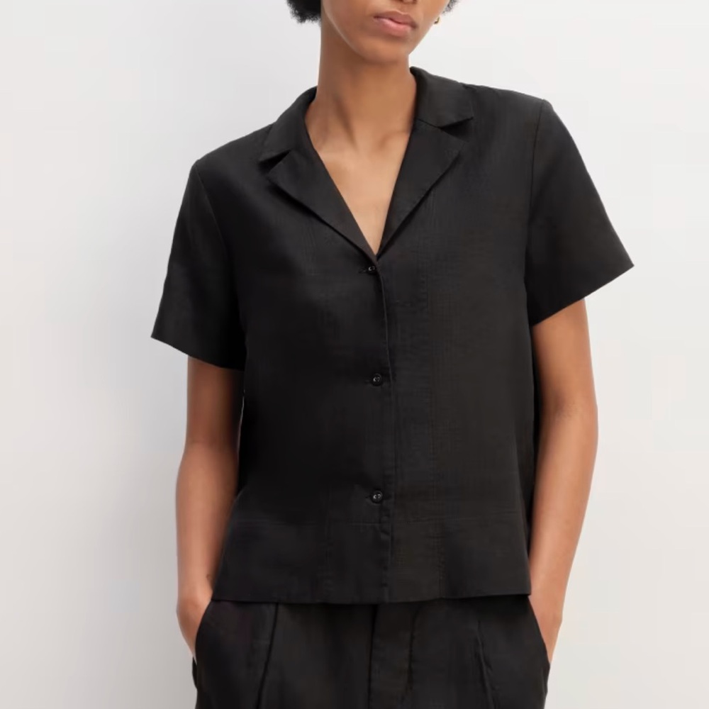 Everlane linen notch shirt